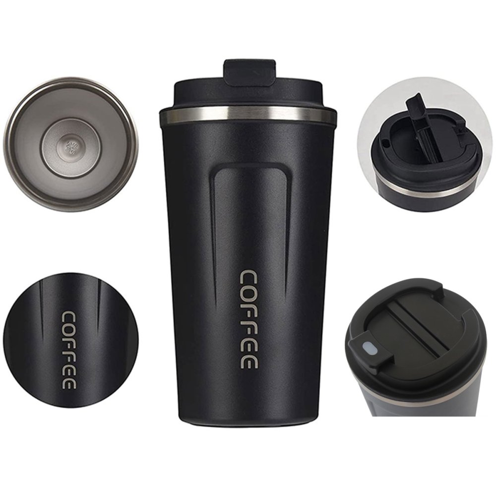 Stainless Steel Insulated Travel Mug 510 ml, black (1)