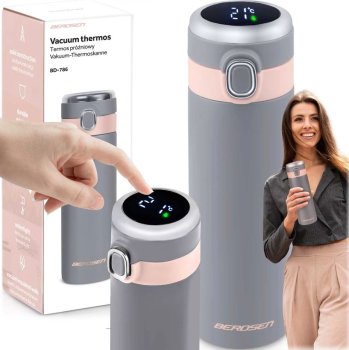 Berdsen BD-786 Vacuum Bottle Thermos 450 ml, Grey
