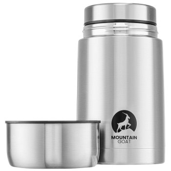 MOUNTAIN GOAT Insulated Food Container Stainless Steel Thermal Food Jar Jug Mug Thermos for Hiking Picnic etc. 1L,...