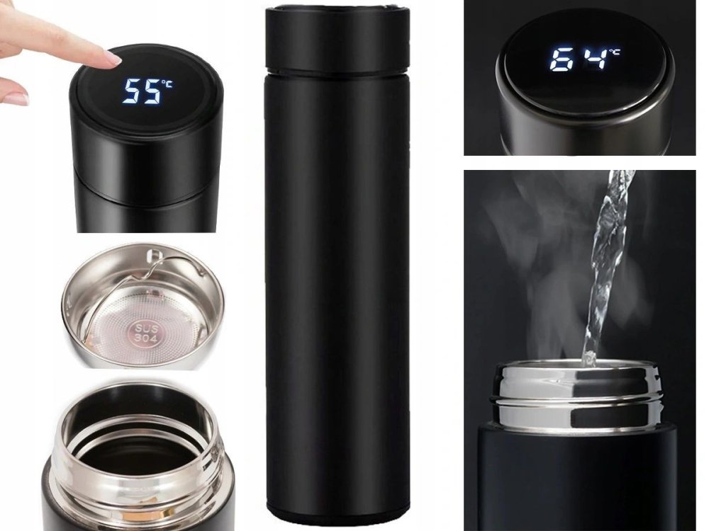 Smart Thermal Mug Bottle Thermos Flask with LCD Temperature Display, 0.5L (2)