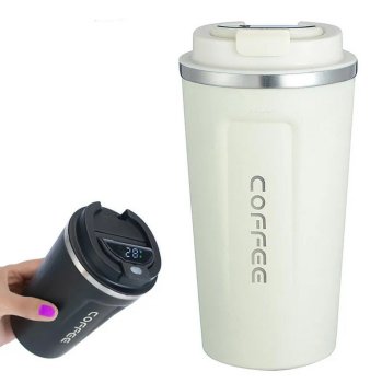 Smart Thermal Mug with Temperature Display 510 ml, White