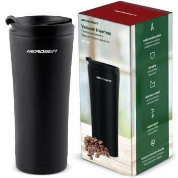 Berdsen BD-785 Thermal Mug Bottle Vacuum Thermos Flask 470 ml, Black