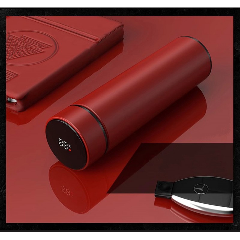 Smart Thermal Mug Bottle Thermos Flask with LCD Display and Temperature Sensor - 500ml, Red (4)