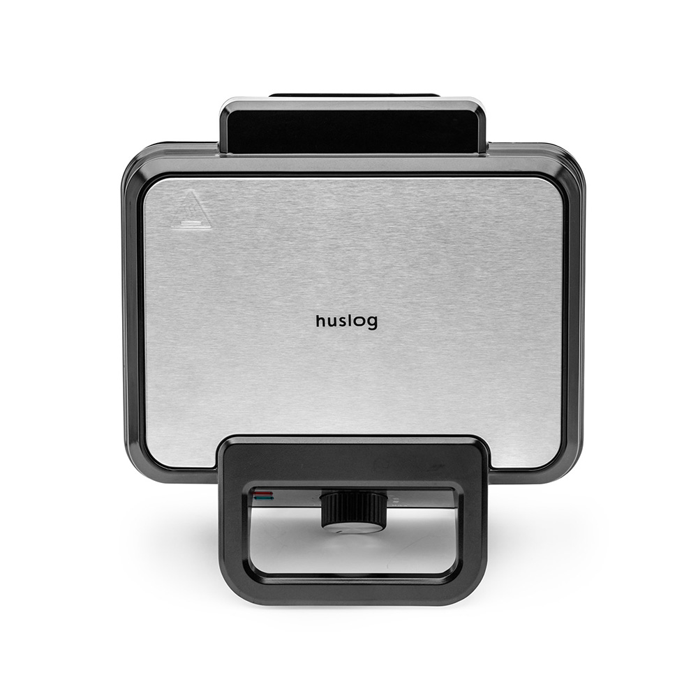 Huslog 1200W Double Waffle Maker Non-Stick, Black, Silver (3)