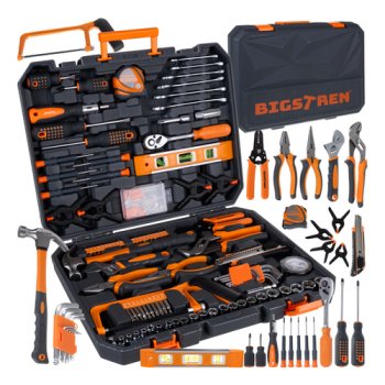 Bigstren 168-Piece Tool Set with Case 26475 for Home Auto Repair and DIY Projects