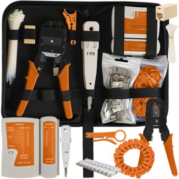 Network Cable Tester and Crimper Tool Kit Bigstren 25834 for RJ45 RJ11