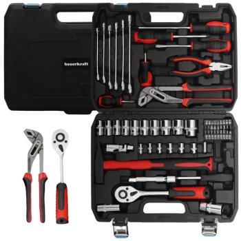 Bauerkraft 58-Piece Tool Kit with Storage Case for Home and Workshop