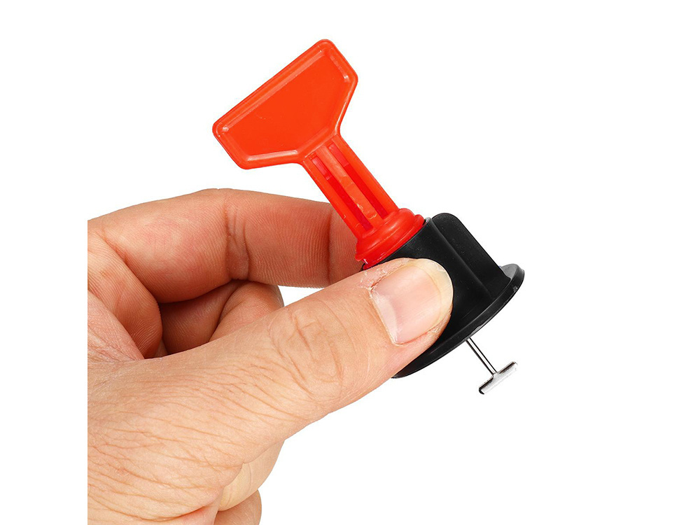 Tile leveling system clips and wedges, 50 pcs, red (0)