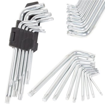 Hex Keys L-shaped TORX Wrench Set 1.5-10, 9 pcs.