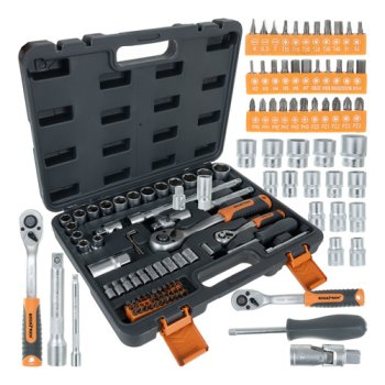 Bigstren 72-Piece Mechanic Tool Set 26846 with Sockets and Ratchets in a Case