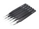 Precision Anti-Static Tweezers Set 6 Pcs for Electronics Repair, Black