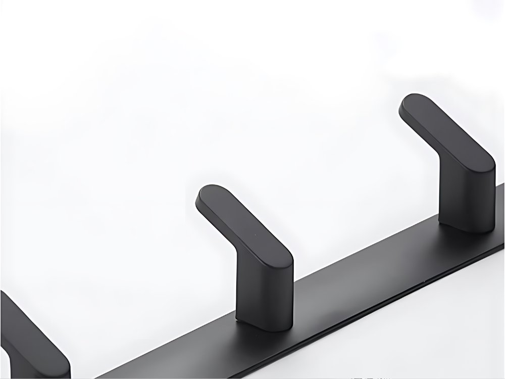 Wall Mounted Coat Rack for Towels and Clothes 24.5 cm, Loft Style, Black (2)