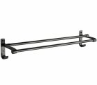 Metal Towel Rack Hanger Holder - 60cm, Black