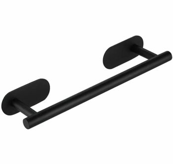 Metal Towel Rack Hanger Holder, 40cm, Black