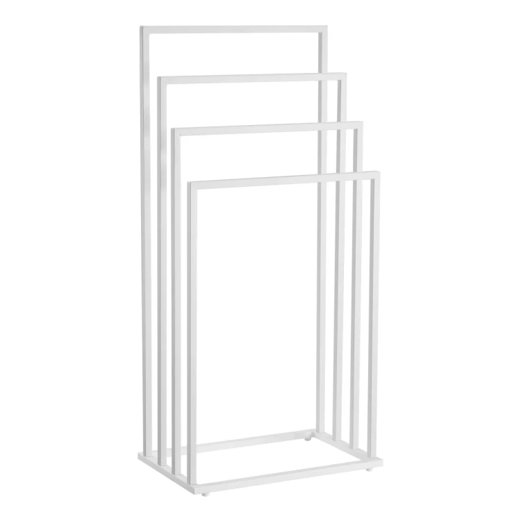 Freestanding 4-Tier Bathroom Towel Rack, White (2)