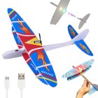 Illuminated Polystyrene Aeroplane Glider with an Electric Motor USB LED