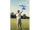 Foam glider plane for kids, lightweight throw airplane model, blue
