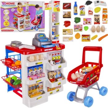 Kids Supermarket Playset with Shopping Cart and Accessories 22374