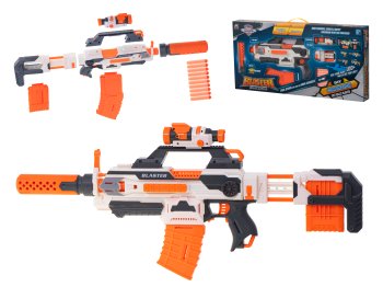 Modular 4-in-1 Blaster Rifle Toy Gun with 30 Foam Darts