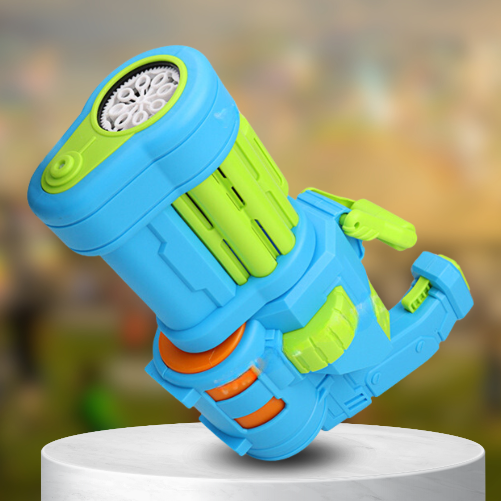 Electric 2-in-1 Automatic Water and Bubble Bazooka Gun, Blue Green (2)