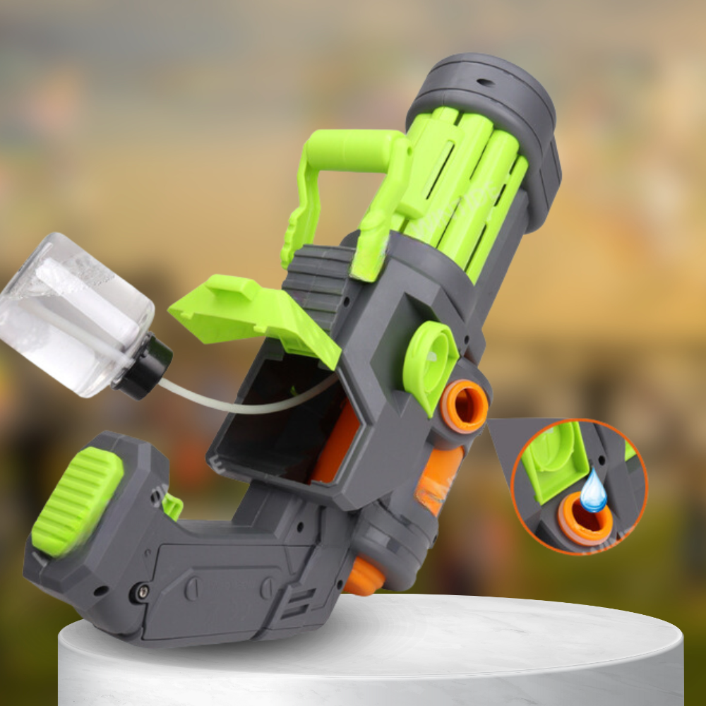 Electric 2-in-1 Water and Bubble Gun Blaster, Green Grey (2)