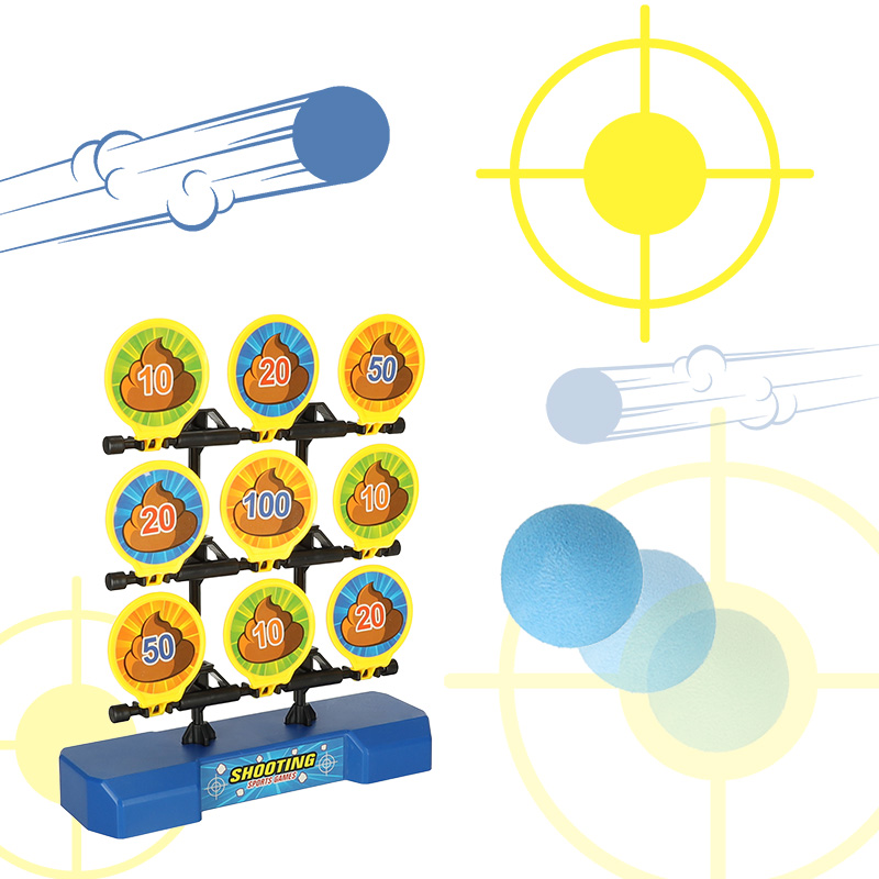 Target Shooting Game Set with Toy Gun and 12 Soft Foam Balls (2)