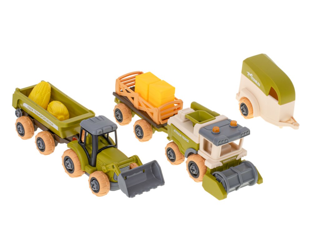 Set 2in1 with children's tools in farm style + figures (3)