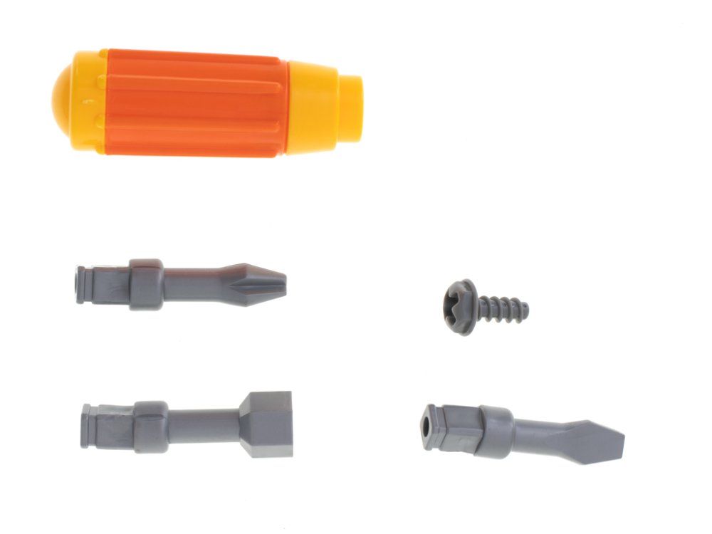 Set with children's tools in farm style + figures (2)