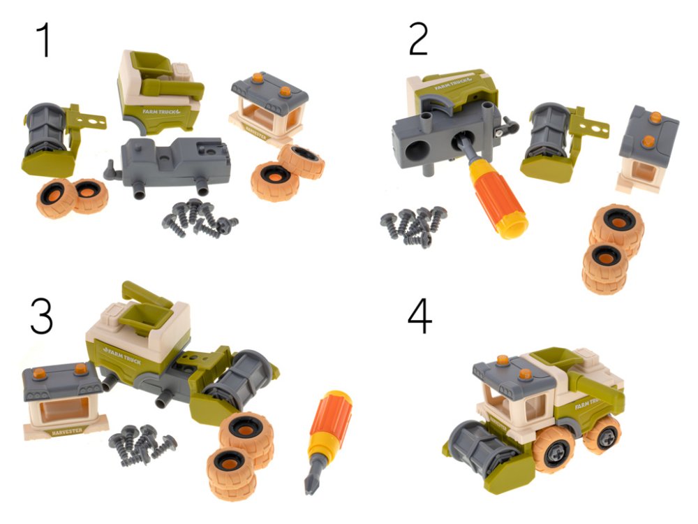 Set 2in1 with children's tools in farm style + figures (1)