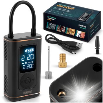 Humberg HM-253 Cordless Tire Inflator, Portable Air Compressor 2500 mAh