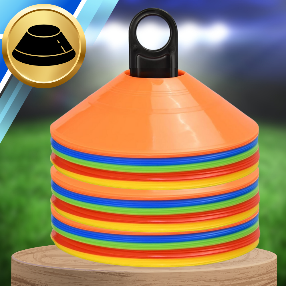 Flexible Soccer Training Disc Cones 50 Pack with Stand and Bag (0)
