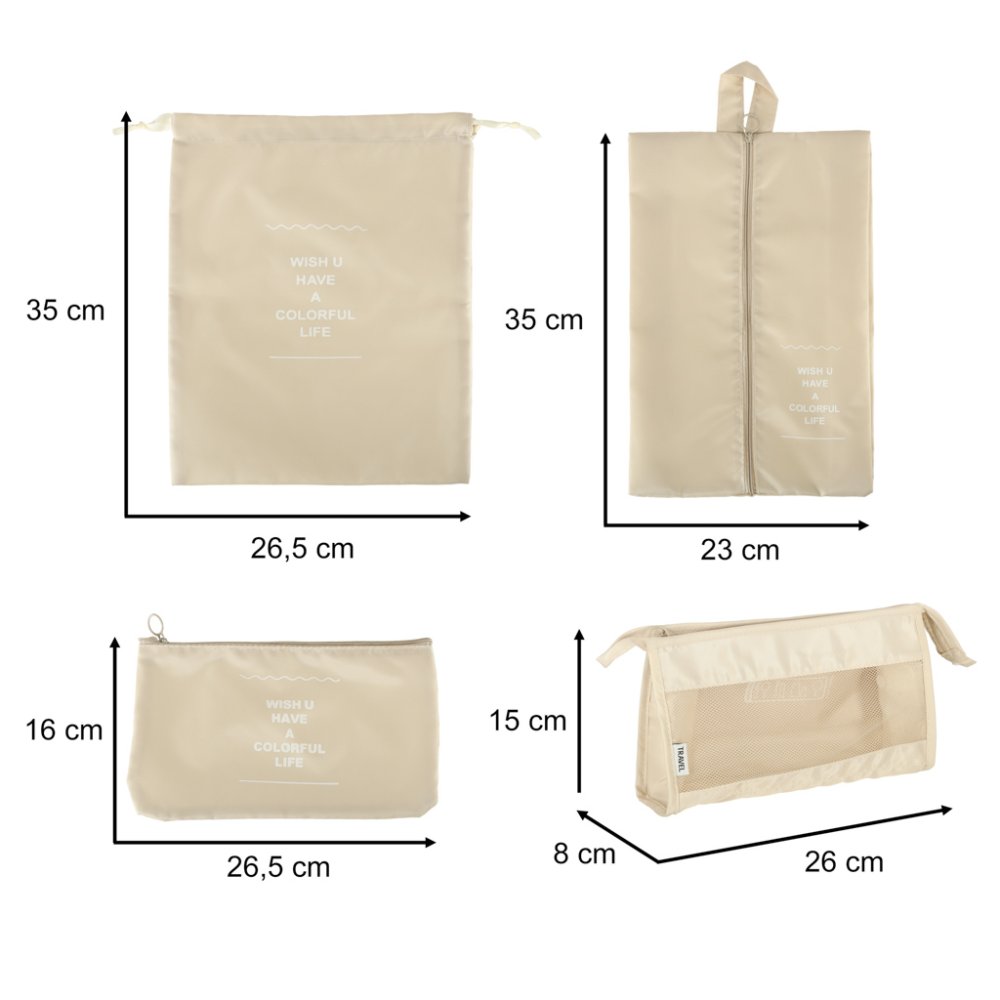 Luggage Suitcase Organiser Travel Garment Bags for Clothing, Underwear, Cosmetics etc., Set of 8 (4)