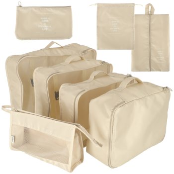 Luggage Suitcase Organiser Travel Garment Bags for Clothing, Underwear, Cosmetics etc., Set of 8
