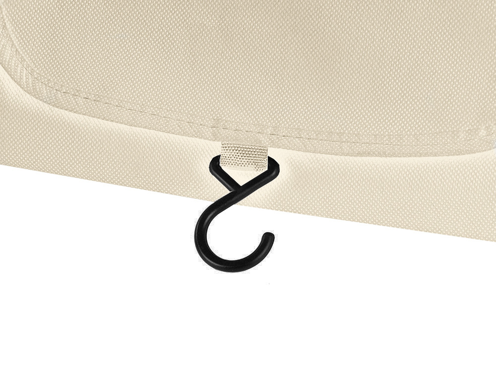 Hanging Travel Toiletry Bag Organizer with Hook for Cosmetics, Beige (1)