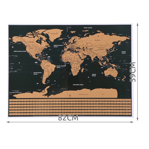 World Map Scratch Card Poster Best Gift for Traveler 23442 (with Accessories) (0)