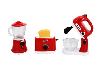 Kids Kitchen Appliance Playset with Toy Mixer, Toaster, and Blender