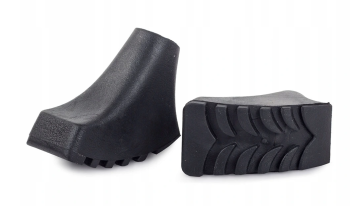 Nordic Walking Pole Stick Protectors Rubber Caps Pads, 2 pcs, Black