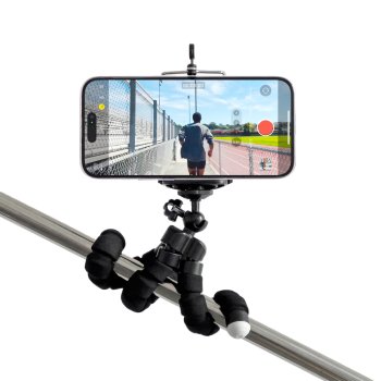 Eleastic tripod a phone and a selfie camera