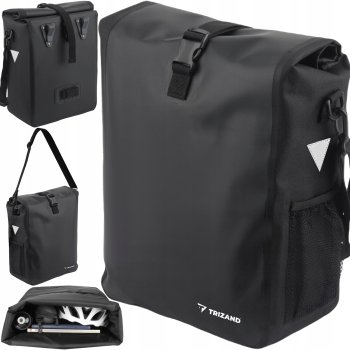 TRIZAND Waterproof Bicycle Bag Trunk Pannier 15L, Black