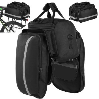 Expandable Bike Rack Bag, Bicycle Rear Seat Bag
