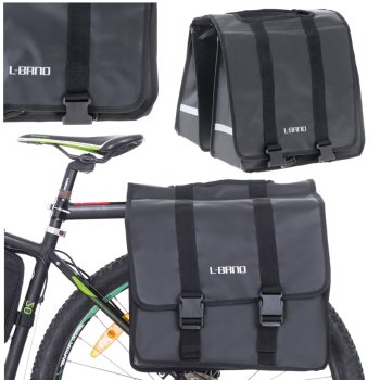L-BRNO Double-sided Bicycle Bag on the Trunk 35L, Black