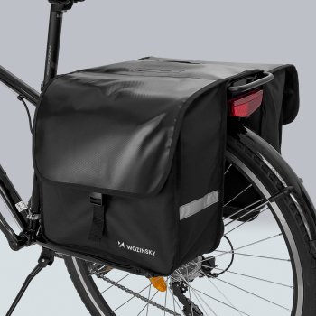 Wozinsky Double-sided Comfortable Bicycle Bag on the Trunk 28 L, Black