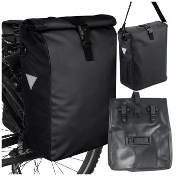 Waterproof Bicycle Pannier Bag for Rear Rack 20L Bike Trunk Bag, Black
