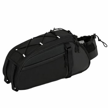 Bicycle Trunk Bag Pannier with Shoulder Strap 8L, Black