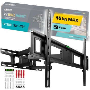 Humberg Full Motion TV Wall Mount for 32-70 Inch TVs, 45 kg