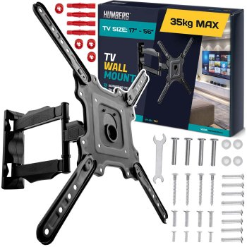 Humberg Full-Motion TV Wall Mount for 17-56 Inch Screens, 35 kg