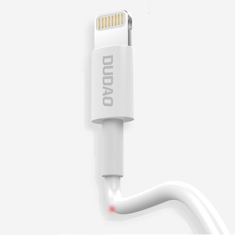 Dudao USB / Apple Iphone Lightning Data Charging Cable, 3A 1m, White (0)