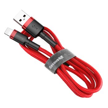 Baseus Cafule Wire USB to Apple iPhone Lightning Data Charging Cable 2.4A / 0,5M, Red
