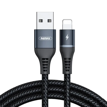 REMAX RC-152i USB to Apple iPhone Lightning Data Charging Cable, 2.4A, 1m, Black