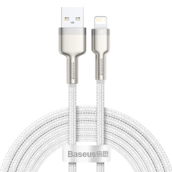 Baseus Cafule USB to Apple iPhone Lightning Data Charging Cable, 2.4A, 2m, White